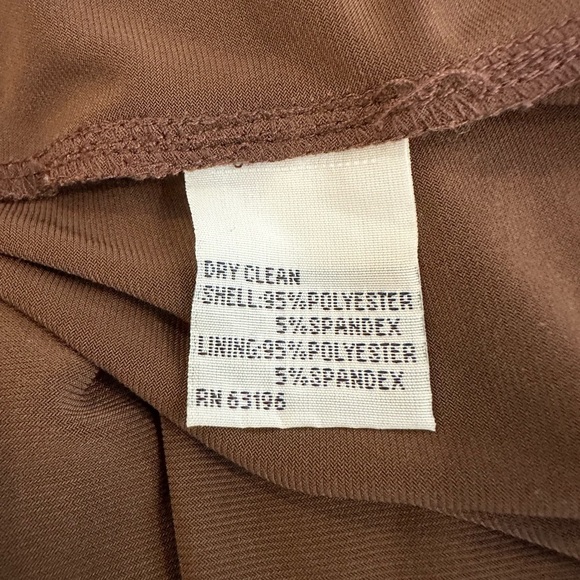 🎄Talbots Brown A line dress  Size Medium V Neck Midi Length - Picture 7 of 7